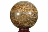 Golden Amphibolite Sphere - Western Australia #207985-2